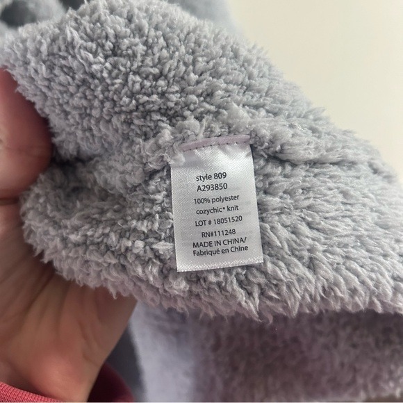 Barefoot Dreams CozyChic Believe in Dreams Robe in Gray sz 1 - Picture 5 of 7